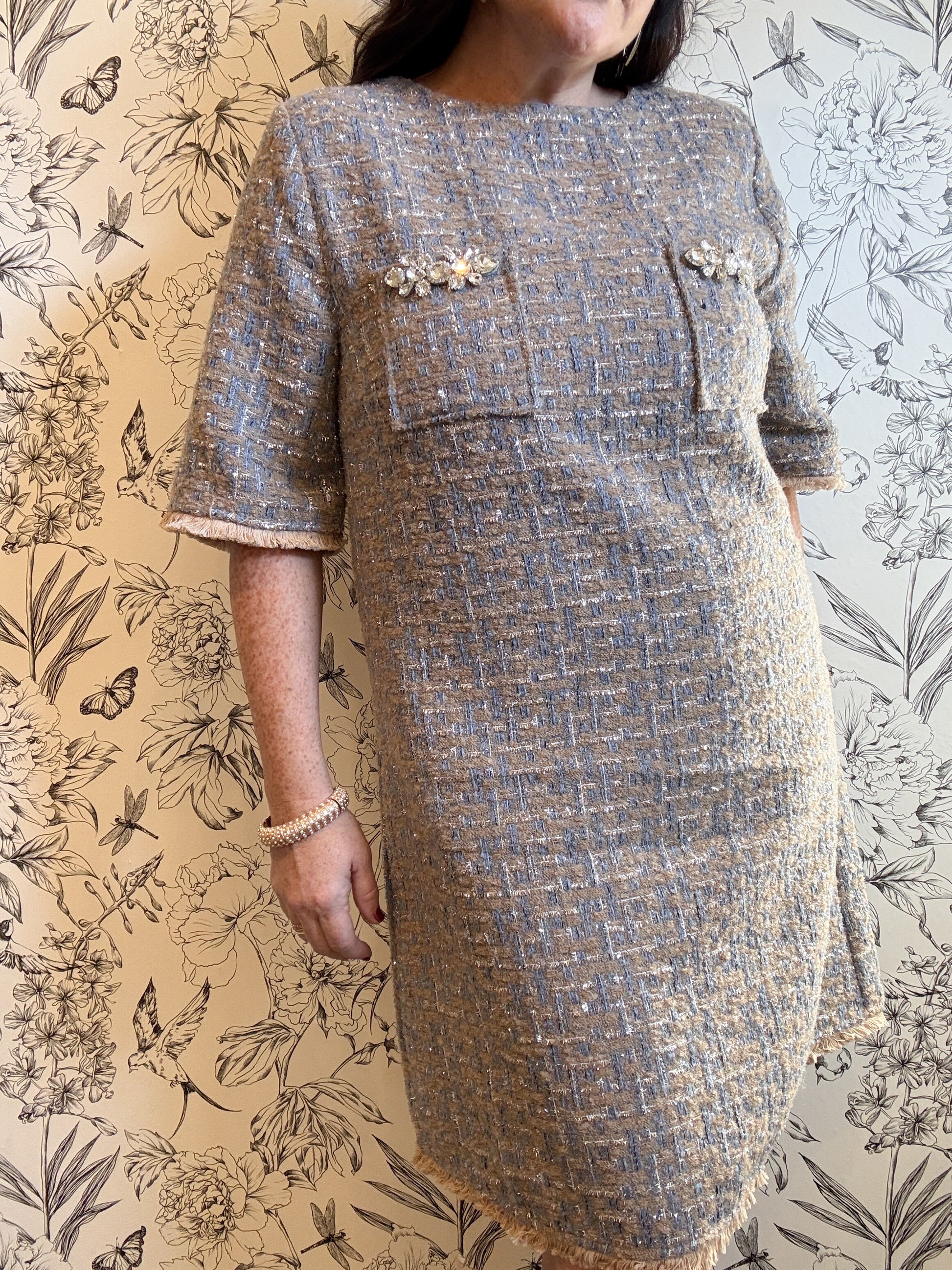 The Jewel Tweed Dress - Best & Co. Boutique