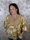 LSU purple gold patterned game day top UMGEE curvy