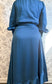 The Charlize Teal Satin Wrap Midi - Best & Co. Boutique