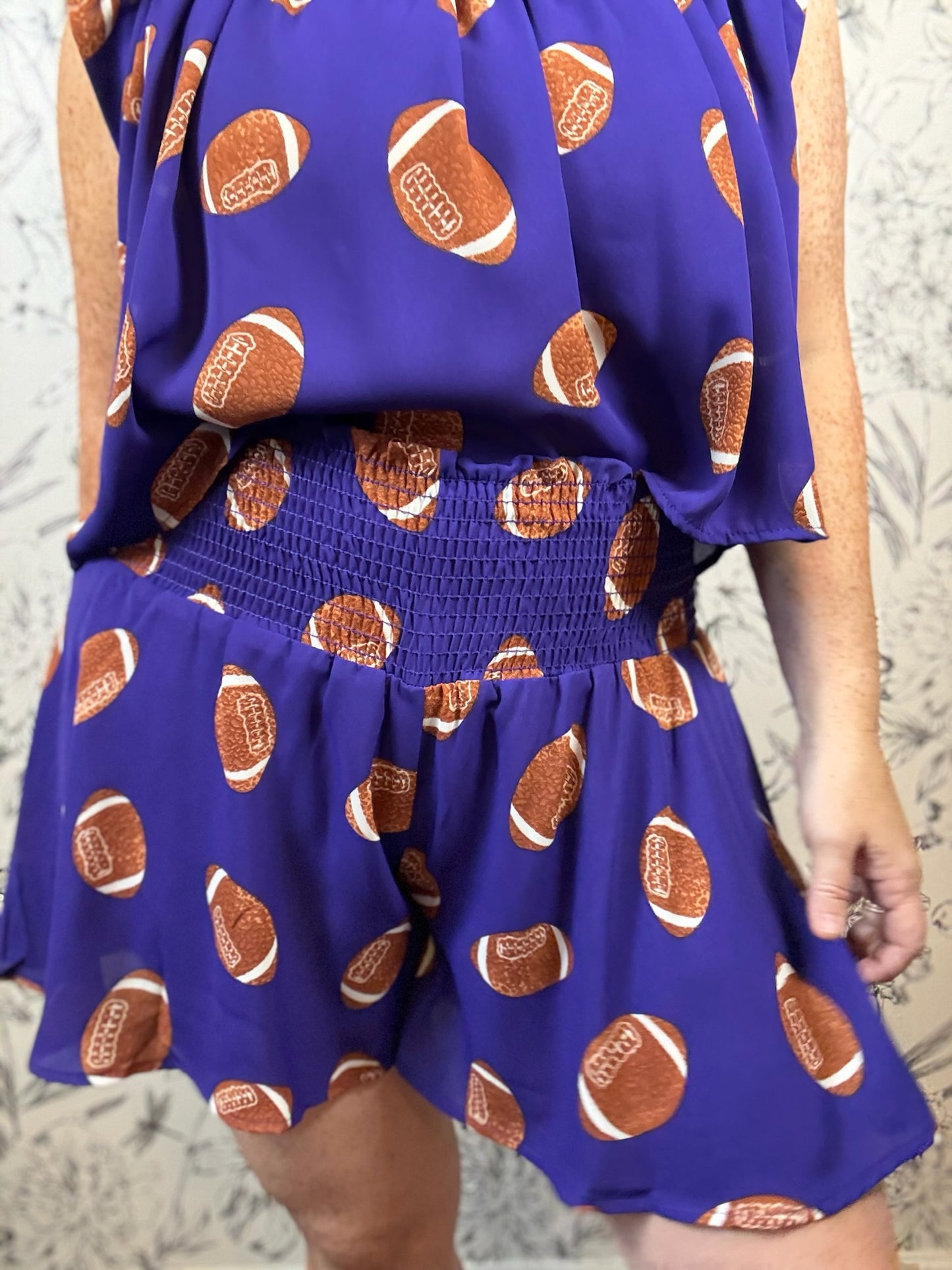 LSU game day football shorts ADRIENNE