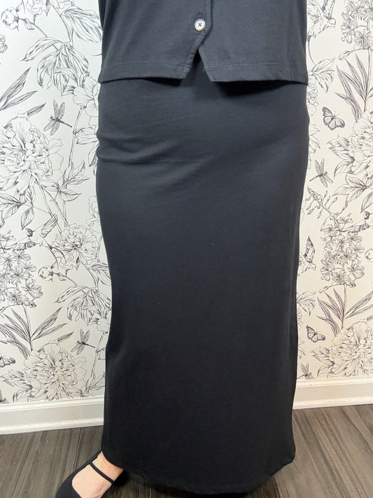 black jersey midi skirt Gail Z SUPPLY