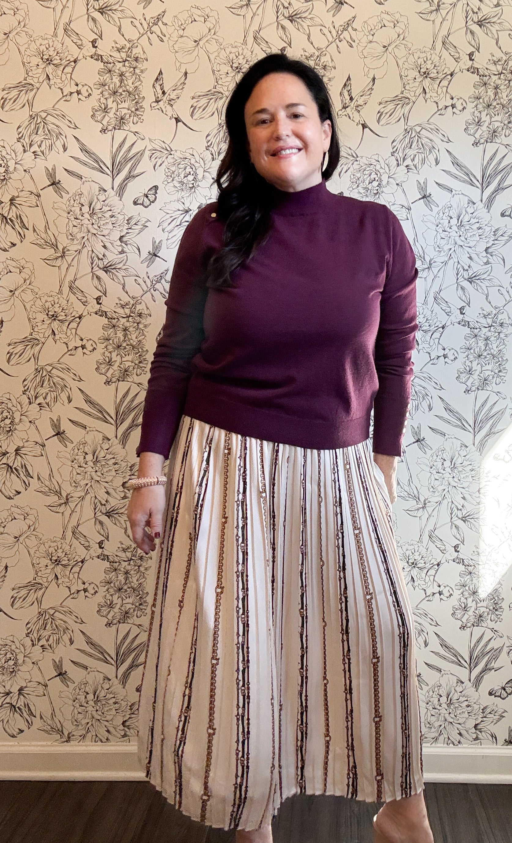 The Cora Equestrian Pleated Midi - Best & Co. Boutique