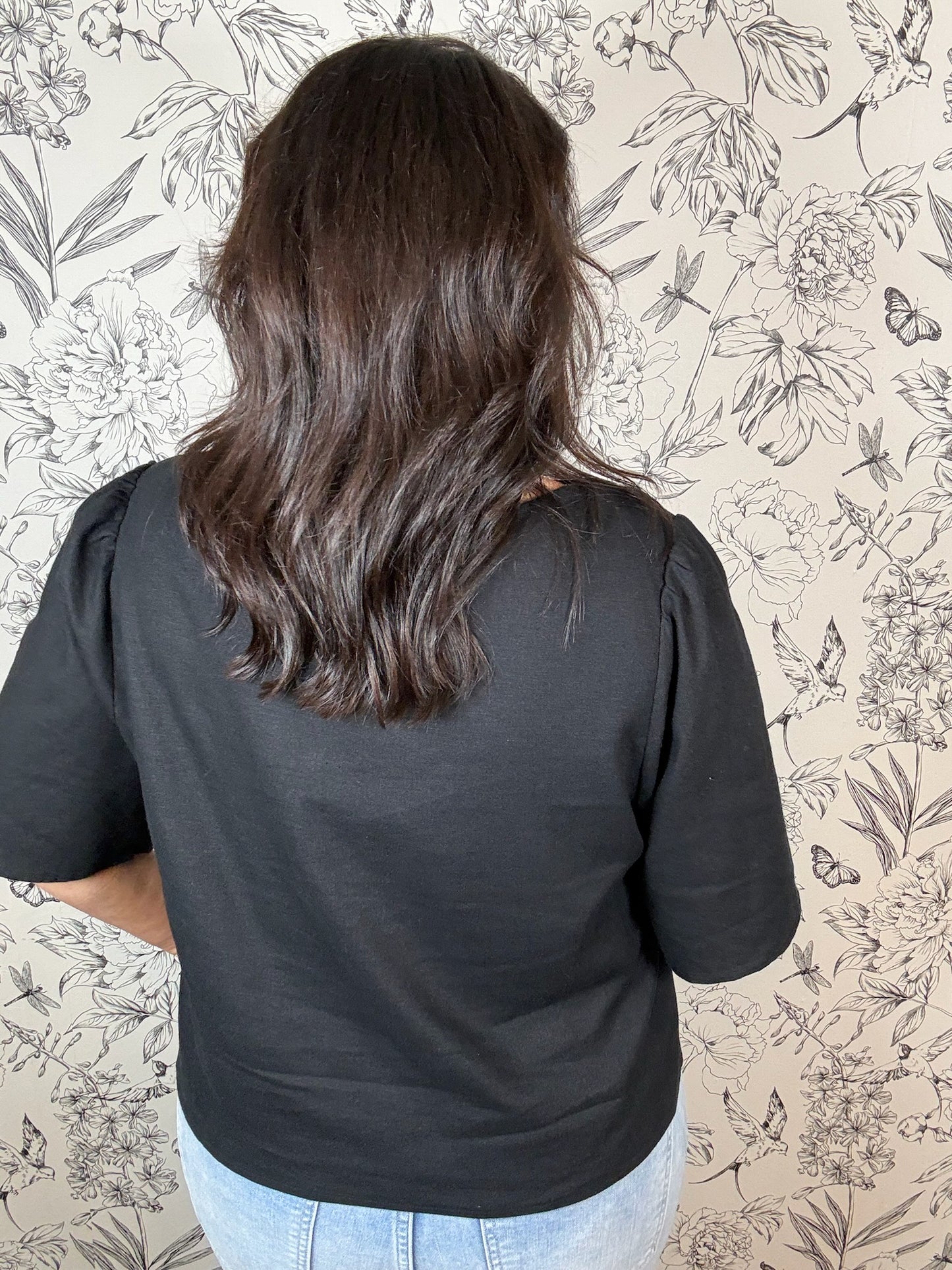 La Belle Linen Top | Black