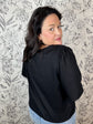 La Belle Linen Top | Black
