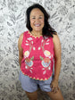Sunset Scalloped Embroidered Tank