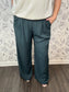 forest green pleated trouser SKIES ARE BLUE