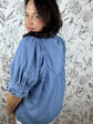 Eloise Ruffle Trim Chambray Blouse