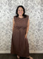 brown belted mini dress ENTRO