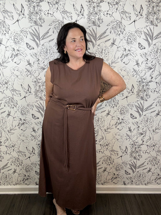 Harvest Hour Belted Midi - Best & Co. Boutique