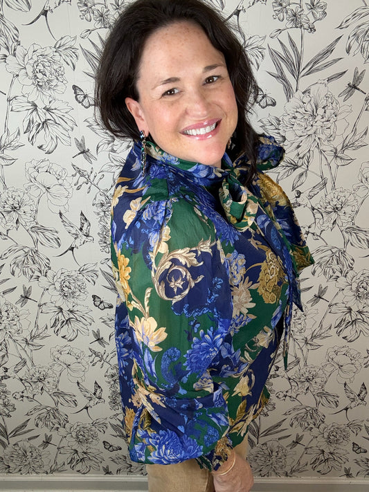 Midnight Fleur Blouse