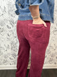 Merlot Moment Suede Trouser - Best & Co. Boutique