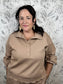 tan scalloped pullover ENTRO