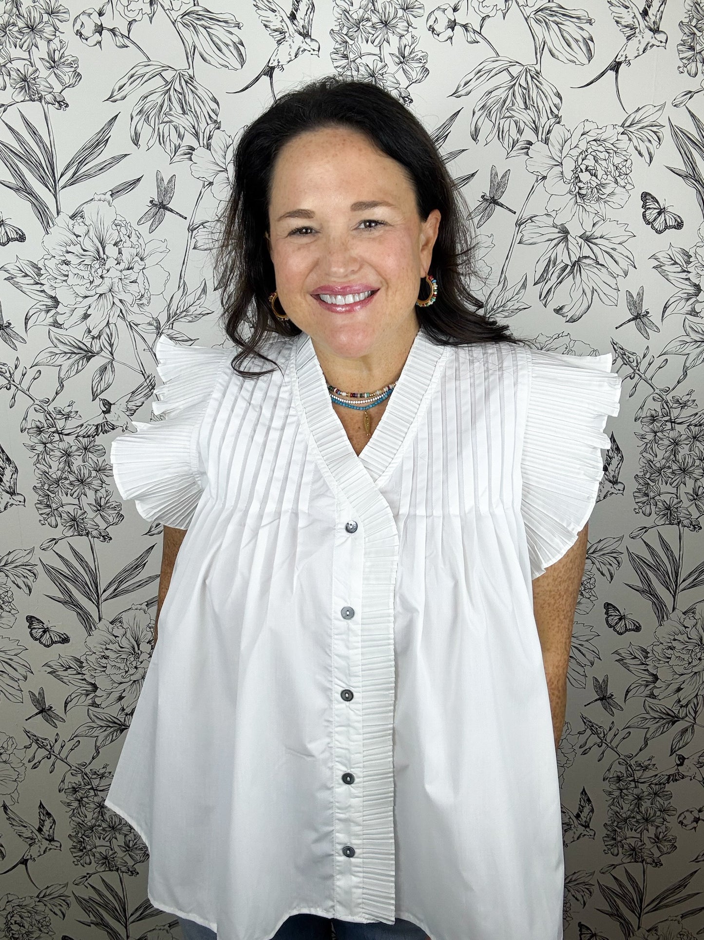 Salt Water Ruffle Blouse
