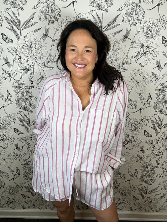 The Perfect Linen Top | Rose