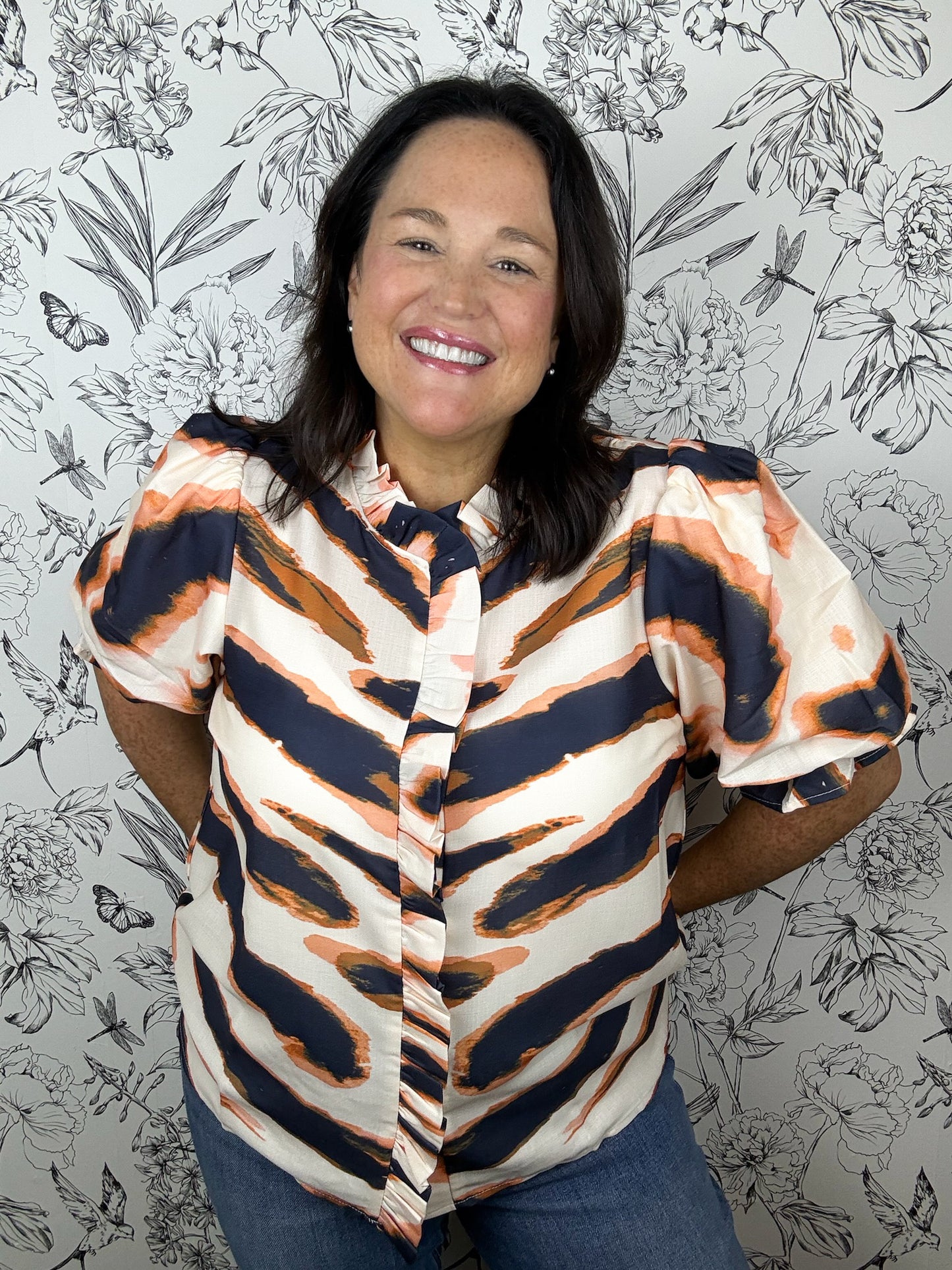 Wild Current Ruffle Blouse