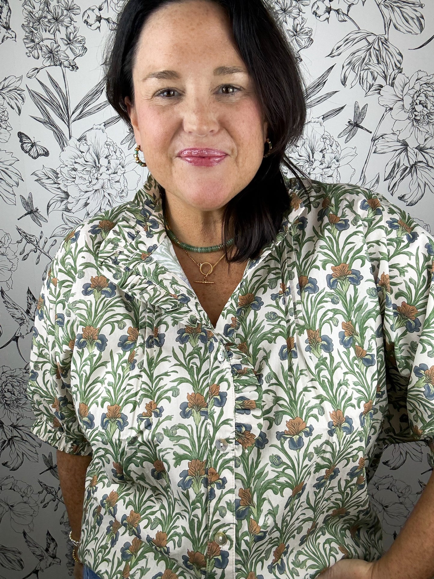 Garden Grace Ruffle Blouse