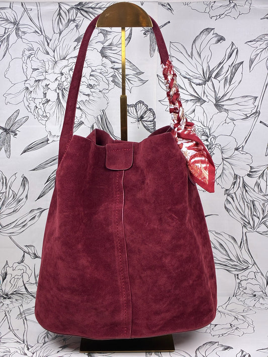 Suede Honey Hobo Red - Best & Co. Boutique
