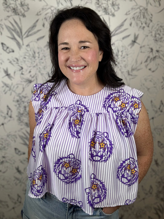 Purple Tiger Top ADRIENNE