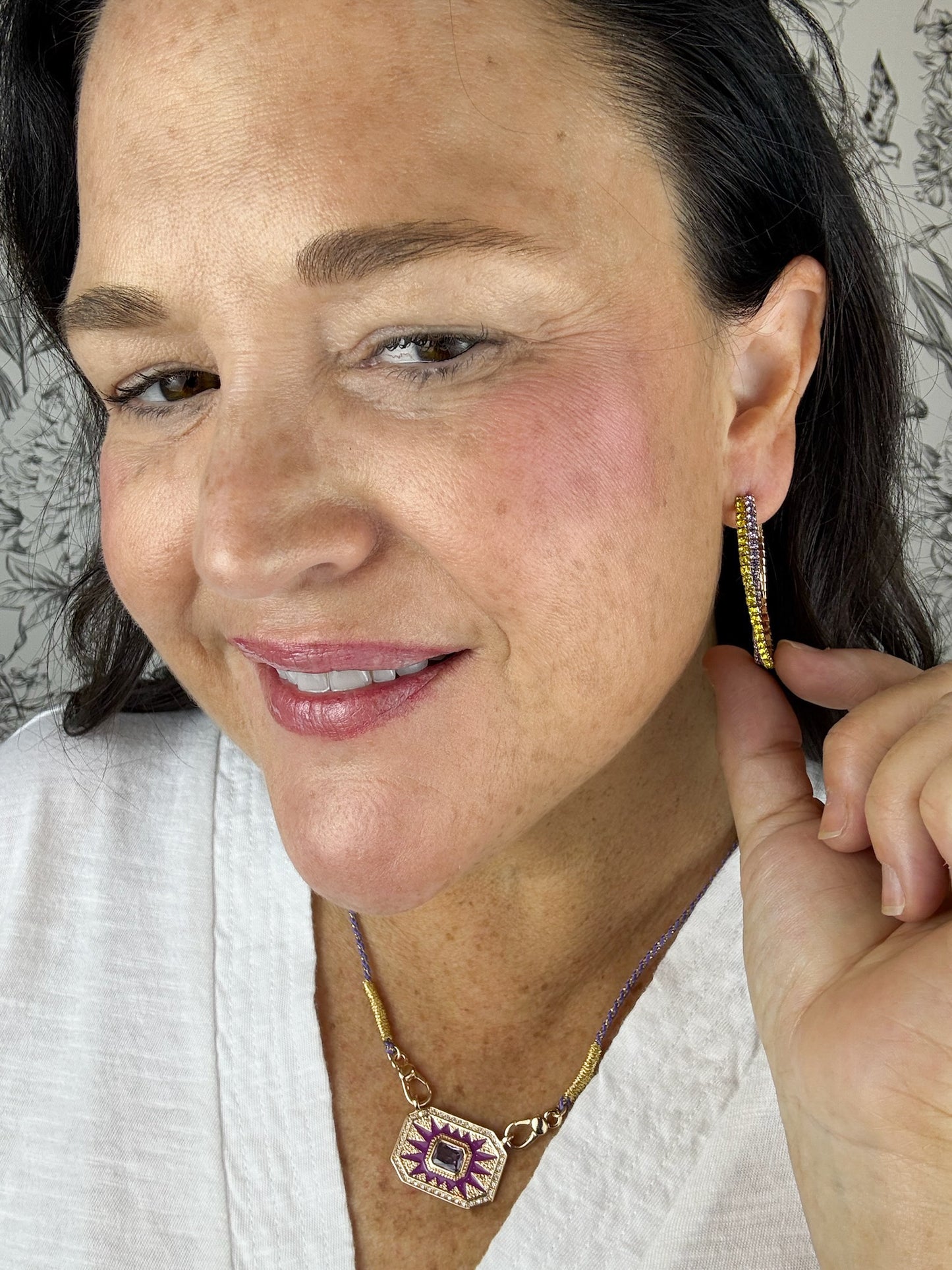 Game Day Crystal Hoops