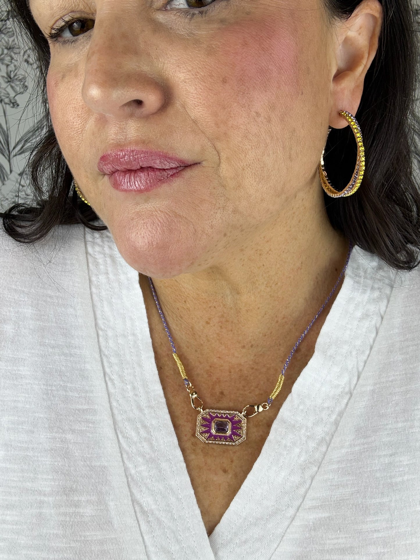 purple and gold game day jewelry