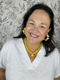 Maxine Yellow Hoop Earring