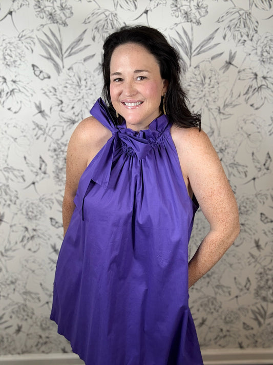 Purple halter dress ADRIENNE LSU