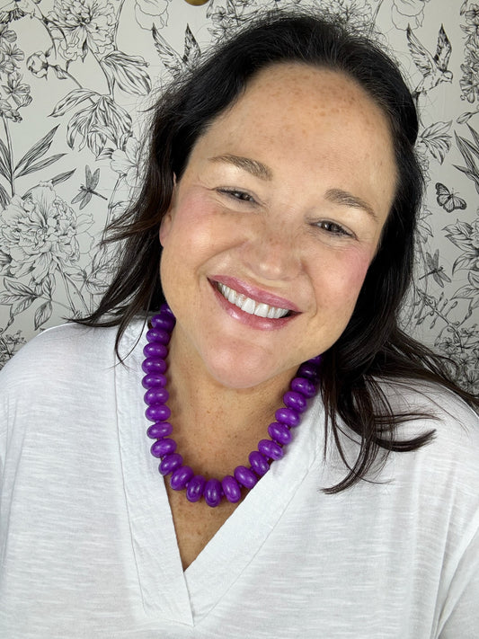 Bailey Chunky Necklace | Purple