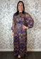 floral holiday jumpsuit plum, navy, brown FLYING TOMATO