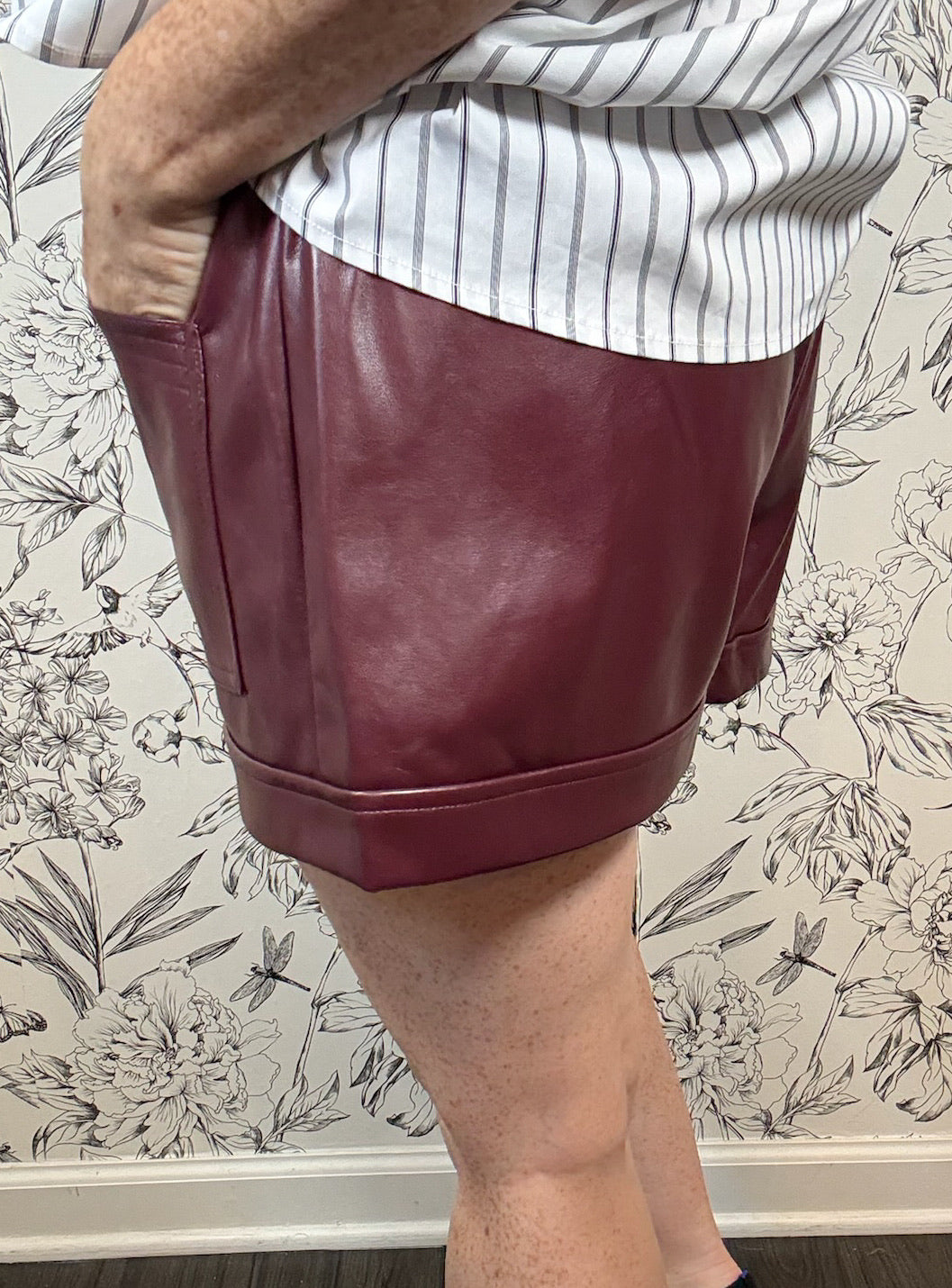 Autumn Edge Leather Shorts - Best & Co. Boutique