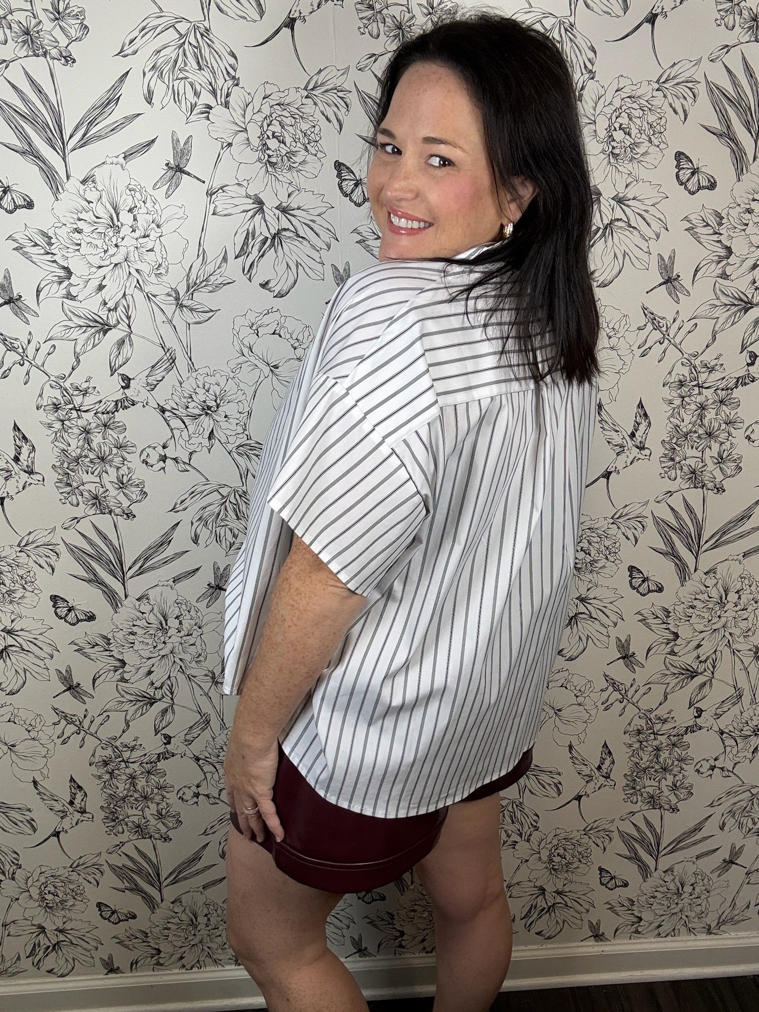 Autumn Edge Leather Shorts - Best & Co. Boutique