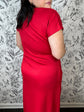 Twist of Red Midi Dress