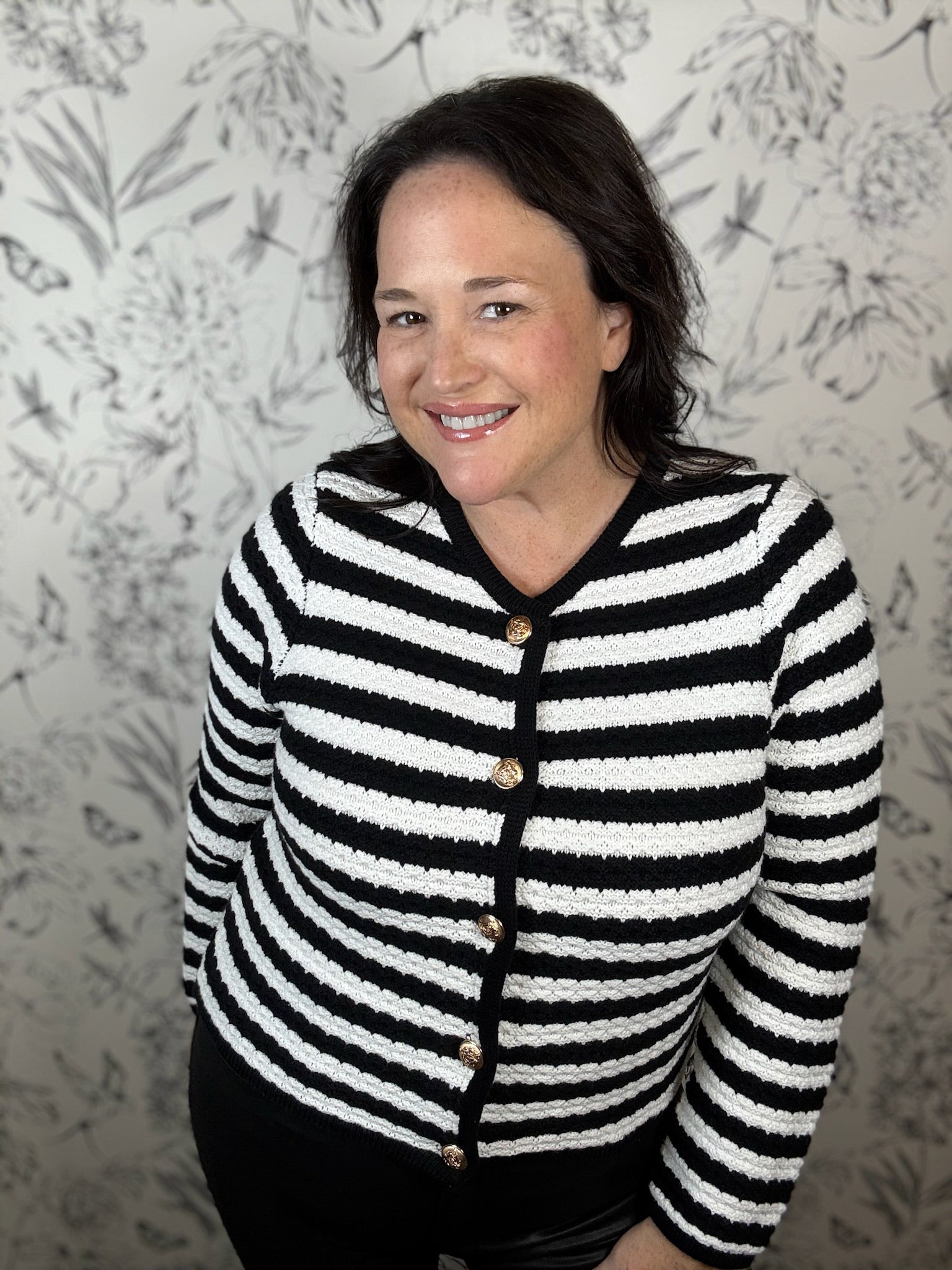 Hannah Striped Cardigan - Best & Co. Boutique