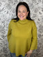 chartruese mock neck sweater  FATE
