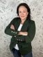 Hillary Olive Knit Blazer