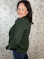 Hillary Olive Knit Blazer