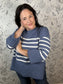 Geralyn Striped Crew Neck Sweater