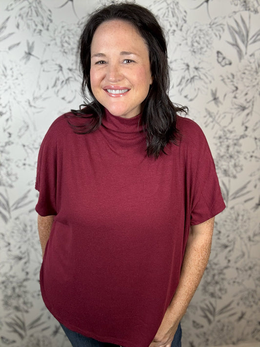 merlot knit lightweight sweater