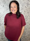 merlot knit lightweight sweater