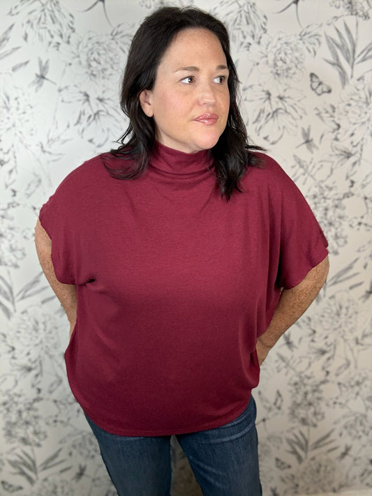 Merlot Moment Knit Blouse