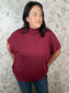 Merlot Moment Knit Blouse