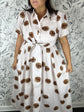 Eliza Polka Dot Wrap Midi Dress