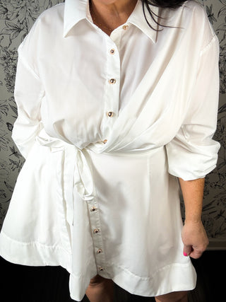 Off-Center Classic Mini Dress