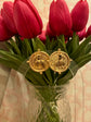 vintage inspired tiger coin earrings