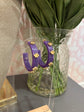 Purple Paw Print Hoops