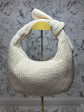 Penny Straw Knot Clutch/Tote, Ivory, Urban Expressions