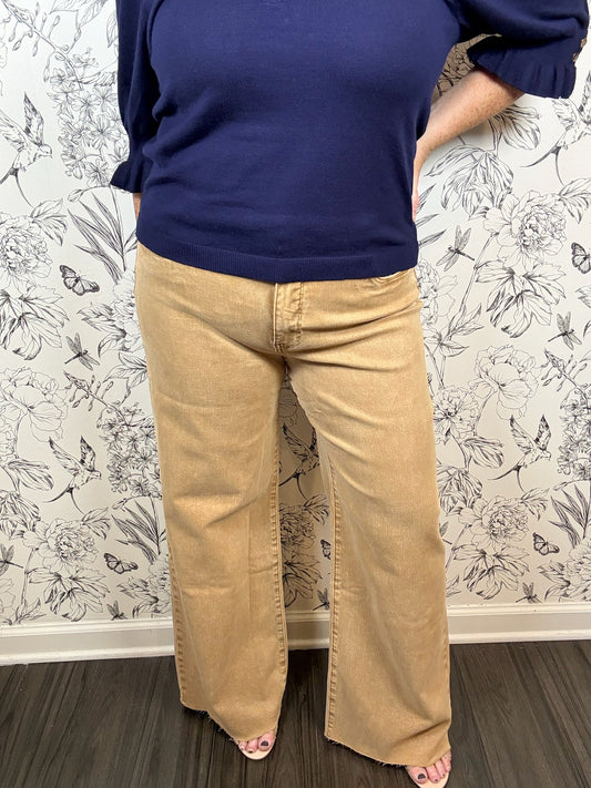 Meg Wide Leg Chestnut - Best & Co. Boutique