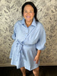 Side Not Chambray Mini Dress