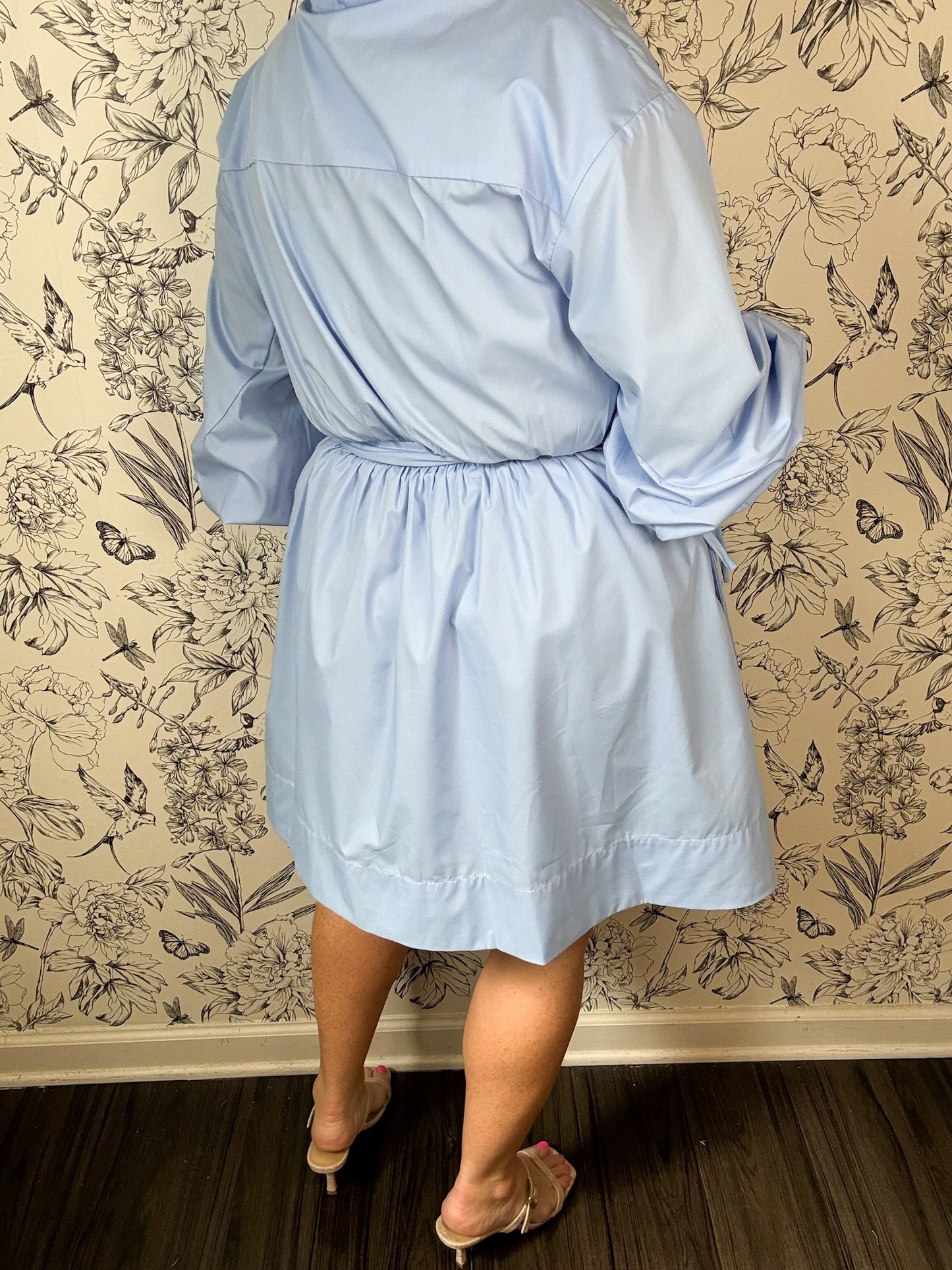 Side Not Chambray Mini Dress