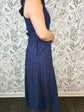 Harbor Navy Belted Midi Dress