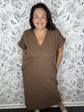 brown modal midi dress ELLE GREY
